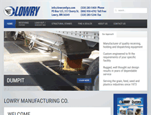 Tablet Screenshot of lowrymfgco.com